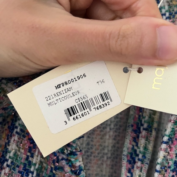 MAJE Renizam Multicolor Tweed Dress - NWT - Size 36 / Small - Picture 8 of 16